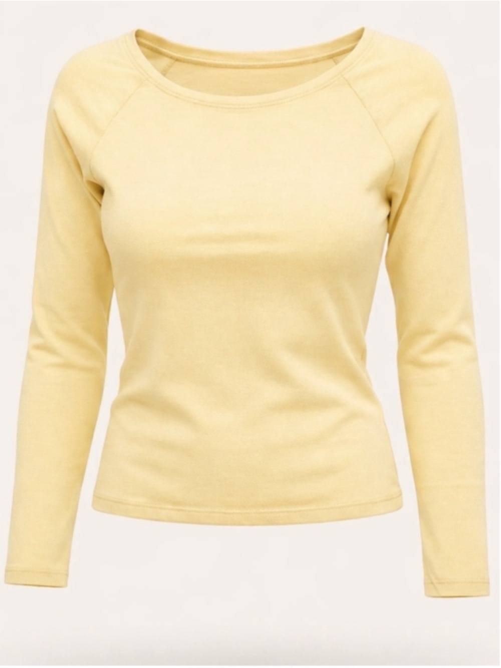 Vinyl Icons Yellow Long Sleeve Scoop Neck Top